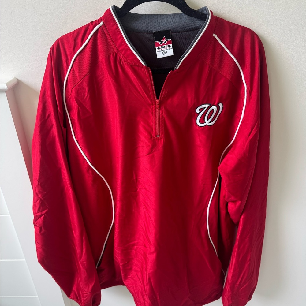 Washington Nationals Quarter zip Windbreaker Jacket